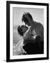 Actress Terry Moore Hugging Actor Robert Wagner on the Beach-George Silk-Framed Premium Photographic Print