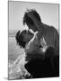 Actress Terry Moore Hugging Actor Robert Wagner on the Beach-George Silk-Mounted Premium Photographic Print