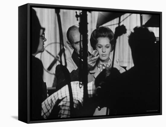 Actress Tippi Hedren Testing for Hitchcock's New Movie, "Marnie," at Universal Studios-John Dominis-Framed Stretched Canvas