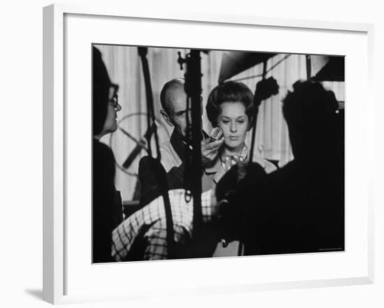 Actress Tippi Hedren Testing for Hitchcock's New Movie, "Marnie," at Universal Studios-John Dominis-Framed Premium Photographic Print