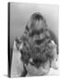 Actress Veronica Lake Posing with Her Glorious, Wavy Honey Blond Hair Cascading over Her Shoulders-Bob Landry-Stretched Canvas