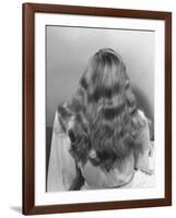 Actress Veronica Lake Posing with Her Glorious, Wavy Honey Blond Hair Cascading over Her Shoulders-Bob Landry-Framed Premium Photographic Print