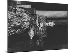 Actress Vivien Leigh as Queen Cleopatra, on Her Throne in Stately Robes in "Caesar and Cleopatra"-Cornell Capa-Mounted Premium Photographic Print