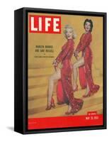 Actresses Marilyn Monroe and Jane Russell in Scene from "Gentlemen Prefer Blondes", May 25, 1953-Ed Clark-Framed Stretched Canvas