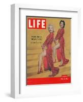 Actresses Marilyn Monroe and Jane Russell in Scene from "Gentlemen Prefer Blondes", May 25, 1953-Ed Clark-Framed Photographic Print