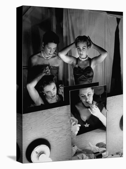 Actresses Putting on Theatrical Make Up at the Stratford Shakespeare Festival-Peter Stackpole-Stretched Canvas