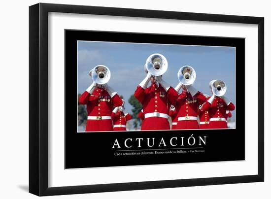 Actuación. Cita Inspiradora Y Póster Motivacional-null-Framed Photographic Print