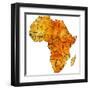 Actual Map of Africa-michal812-Framed Art Print