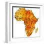 Actual Map of Africa-michal812-Framed Art Print