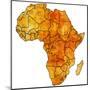 Actual Map of Africa-michal812-Mounted Art Print