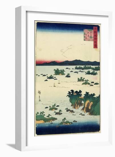 Actual View of Mastushima, Oshu Province, June 1859-null-Framed Giclee Print