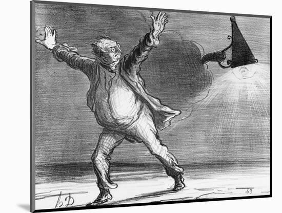 Actualites, the Comet from Monsieur Babinet Shuts Down the Sun, Le Charivari, 1857-Honore Daumier-Mounted Giclee Print