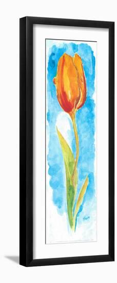 Acuarelas Flores Vertic II-Faro-Framed Art Print