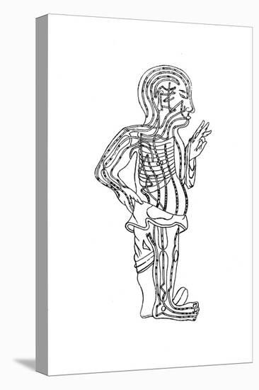 Acupuncture Chart, 19th Century-null-Stretched Canvas