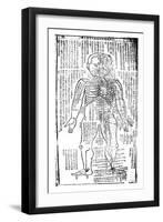 Acupuncture Chart for the Front of the Body, Japanese, 19th Century-null-Framed Giclee Print