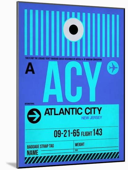 ACY Atlantic City Luggage Tag I-NaxArt-Mounted Art Print