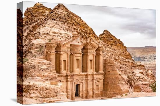 Ad Deir in the Ancient City of Petra, Jordan. Petra Has Led to its Designation as a UNESCO World He-Richard Yoshida-Stretched Canvas