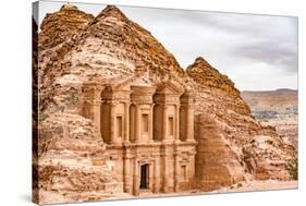 Ad Deir in the Ancient City of Petra, Jordan. Petra Has Led to its Designation as a UNESCO World He-Richard Yoshida-Stretched Canvas