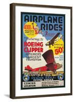 Ad for Airplane Rides-null-Framed Art Print