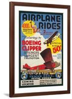 Ad for Airplane Rides-null-Framed Art Print