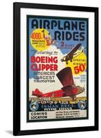 Ad for Airplane Rides-null-Framed Art Print