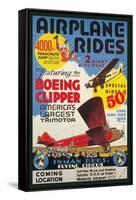 Ad for Airplane Rides-null-Framed Stretched Canvas