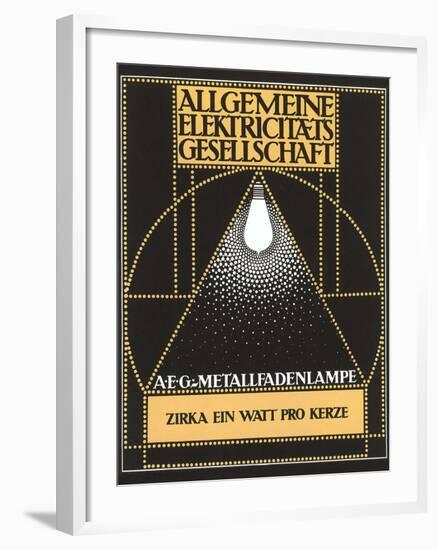 Ad for Allgemaine Electricitaet Gesellshaft-null-Framed Art Print