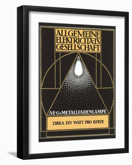 Ad for Allgemaine Electricitaet Gesellshaft-null-Framed Art Print