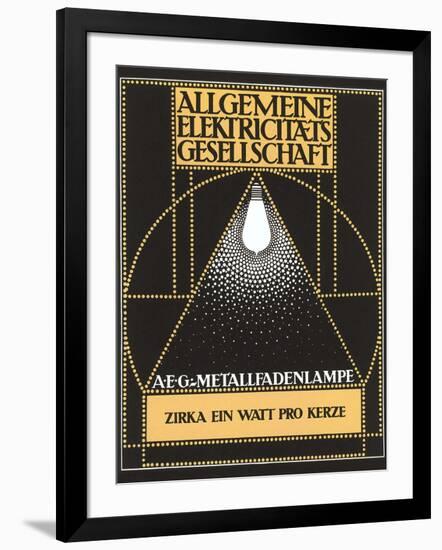 Ad for Allgemaine Electricitaet Gesellshaft-null-Framed Art Print