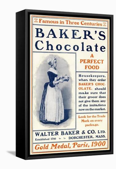 Ad for Baker's Chocolate, c.1900-null-Framed Stretched Canvas