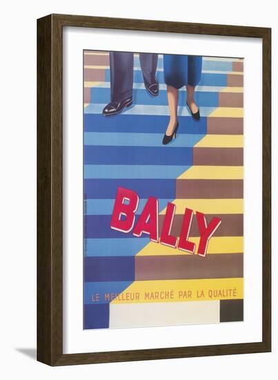 Ad for Bally Shoes, Staircase-null-Framed Art Print