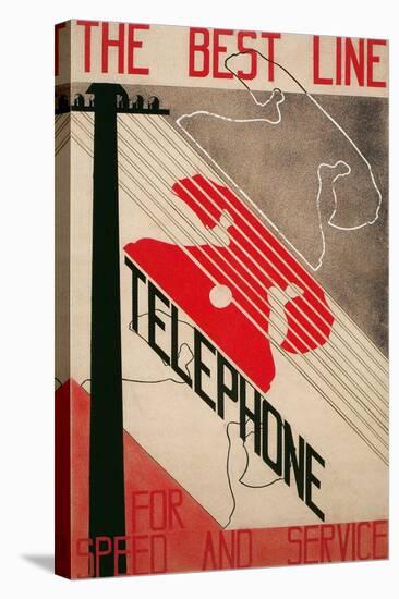 Ad for Best Line Telephone-null-Stretched Canvas