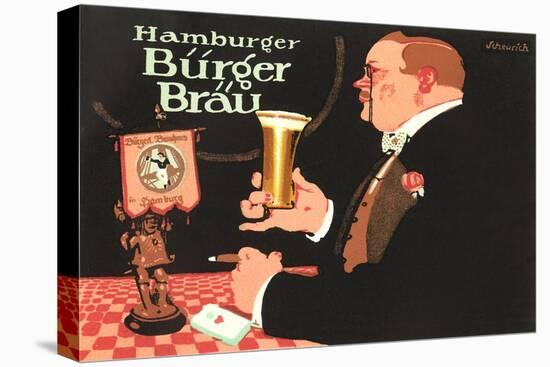 Ad for Burger Beer-null-Stretched Canvas