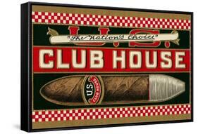 Ad for Club House Cigar-null-Framed Stretched Canvas