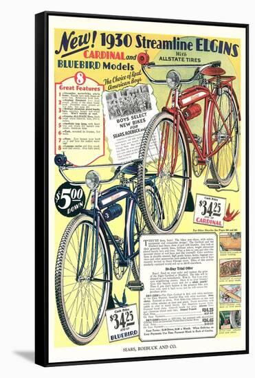 Ad for Elgin Bicycles-null-Framed Stretched Canvas