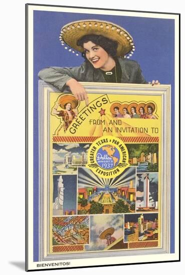 Ad for Exposition, Dallas, Texas 1937-null-Mounted Art Print