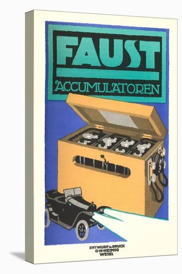 Ad for German Faust Battery-null-Stretched Canvas