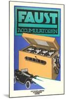 Ad for German Faust Battery-null-Mounted Art Print