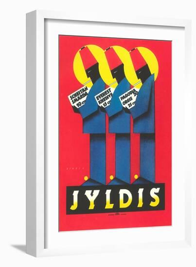 Ad for German Jyldis Cigarettes-null-Framed Art Print