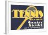 Ad for German Tennis Equipment-null-Framed Art Print