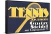 Ad for German Tennis Equipment-null-Framed Stretched Canvas