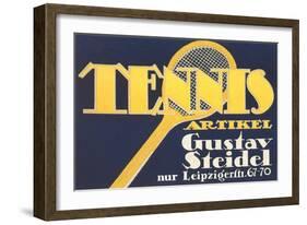Ad for German Tennis Equipment-null-Framed Art Print