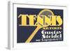 Ad for German Tennis Equipment-null-Framed Art Print