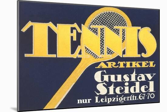 Ad for German Tennis Equipment-null-Mounted Premium Giclee Print