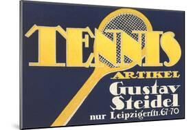 Ad for German Tennis Equipment-null-Mounted Premium Giclee Print