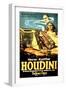 Ad for Houdini, Buried Alive-null-Framed Art Print