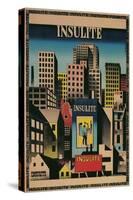 Ad for Insulite Insulation, City Scape-null-Stretched Canvas