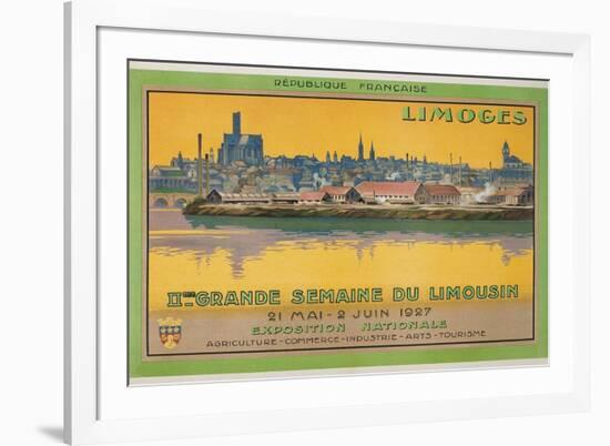 Ad for Limoges Fair, France-null-Framed Art Print