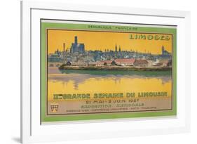 Ad for Limoges Fair, France-null-Framed Art Print