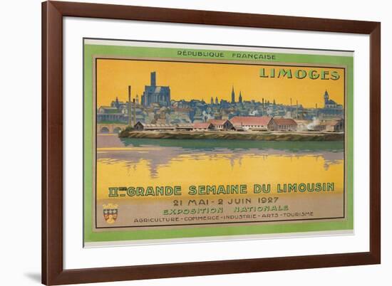 Ad for Limoges Fair, France-null-Framed Art Print